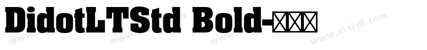 DidotLTStd Bold字体转换